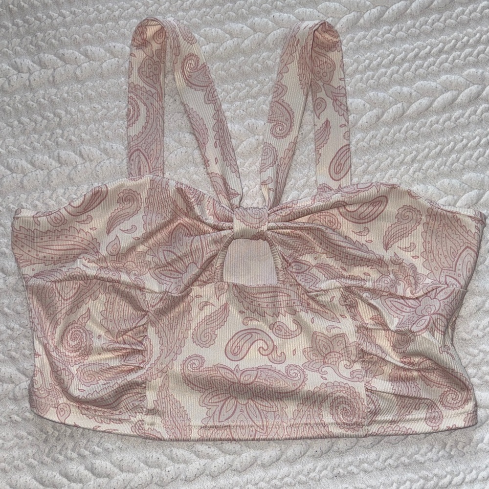 Paisley Print Halter Top